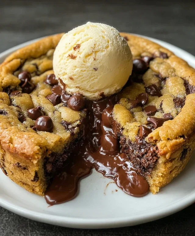 Deep Dish Nutella Cookie Pie