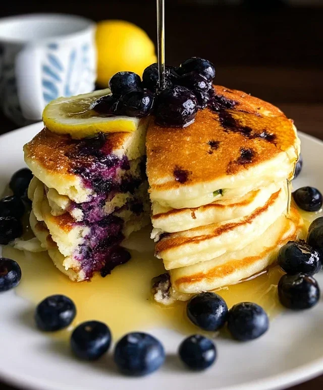 Lemon Blueberry Pancakes