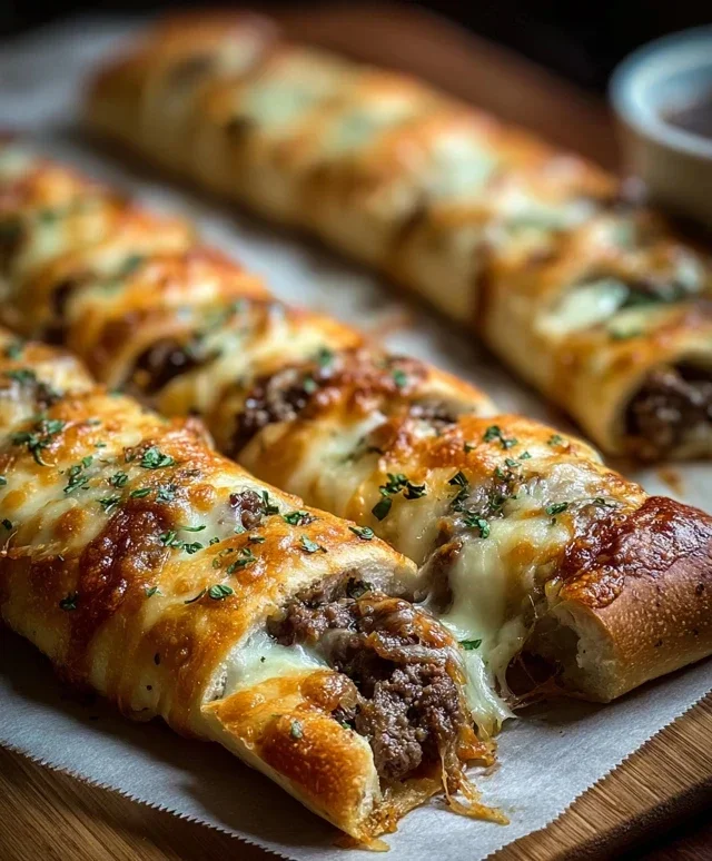Philly Cheesesteak Stuffed Cheesy Breadsticks