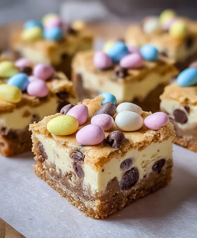 Mini Egg Cheesecake Cookie Bars