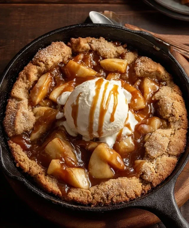 Caramel Apple Cookie Skillet