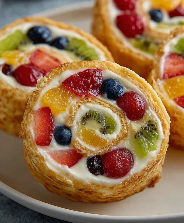 Cheesecake Fruit Salad Roll Ups