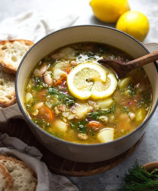 Lemon-Dill White Bean & Potato Soup