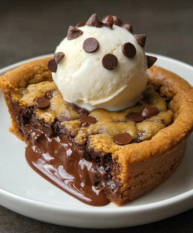 Deep Dish Nutella Cookie Pie