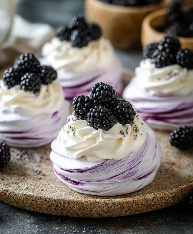 Blackberry Pavlovas
