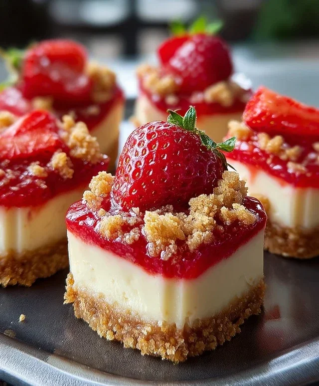 Strawberry Crunch Cheesecake Bites