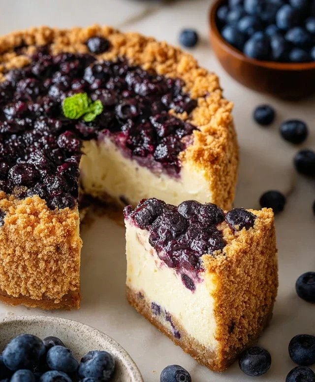 Blueberry Crum extract extractble Cheesecake