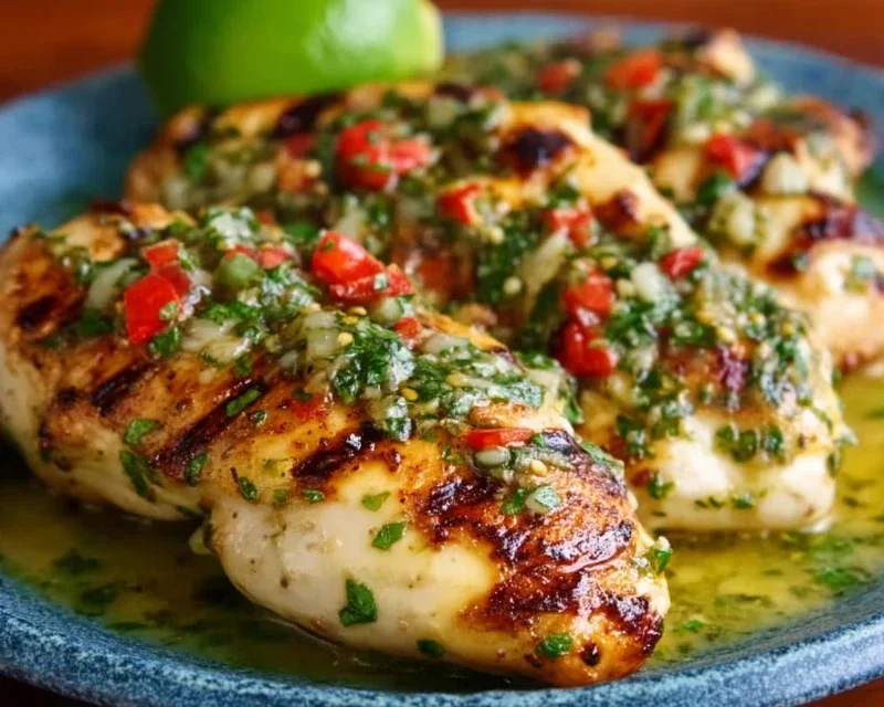 Grilled Salsa Verde Pepper Jack Chicken