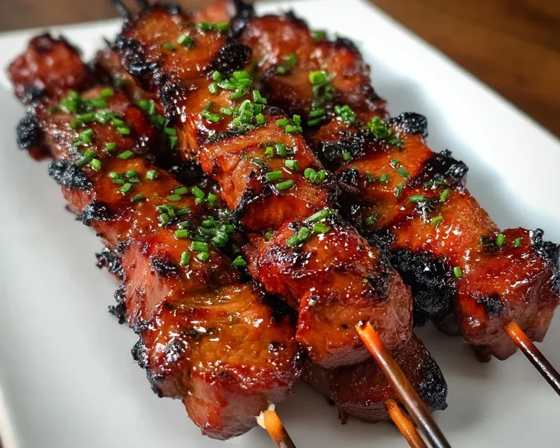 BBQ Beef Skewers with Filipino BBQ Marinade
