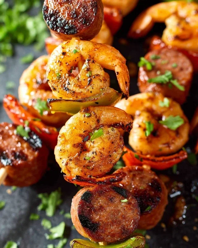 Sausage and Shrimp Kabobs