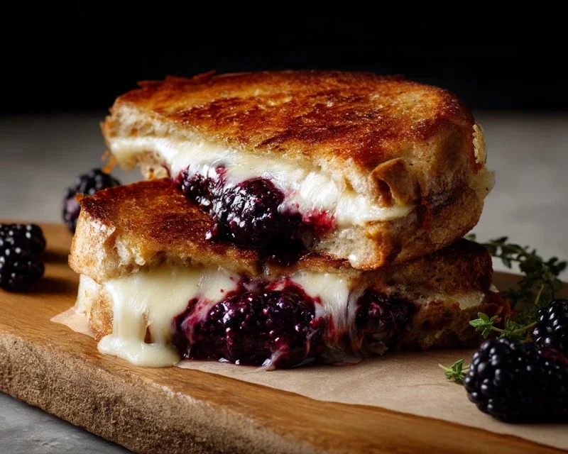 Blackberry Balsamic and Brie Grilled Cheese