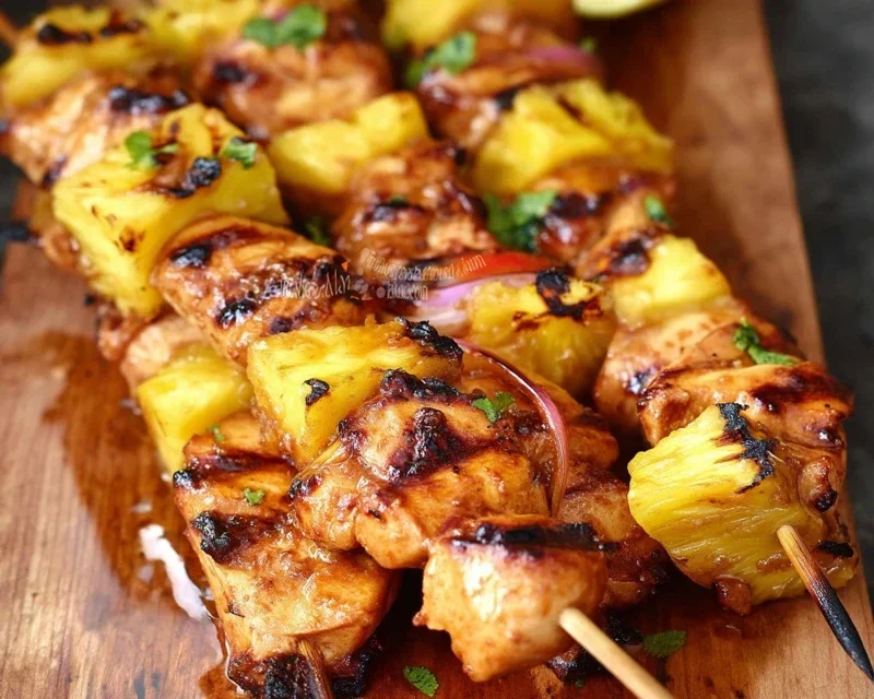 Pineapple Chicken Kebabs Recipe
