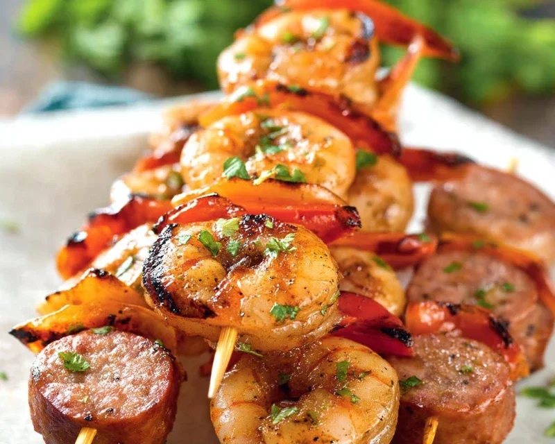 Sausage and Shrimp Kabobs