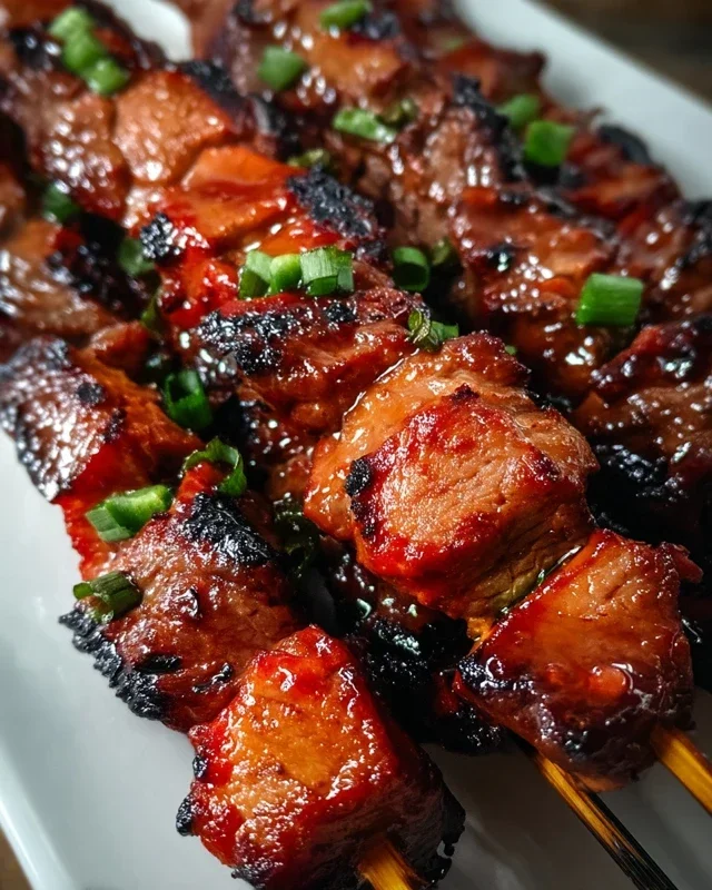 BBQ Beef Skewers with Filipino BBQ Marinade
