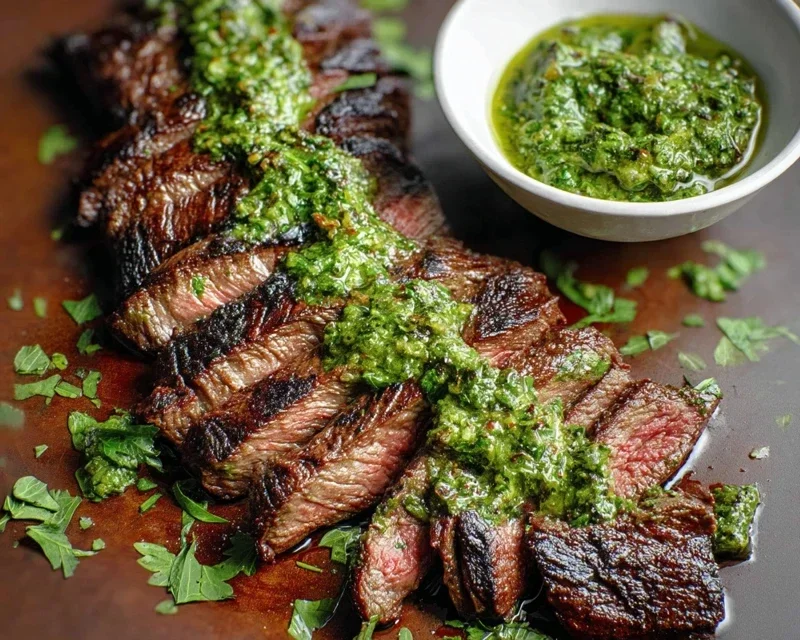 Skirt Steak Marinade Recipe with Chimichurri Recipe
