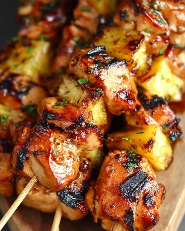 Pineapple Chicken Kebabs Recipe