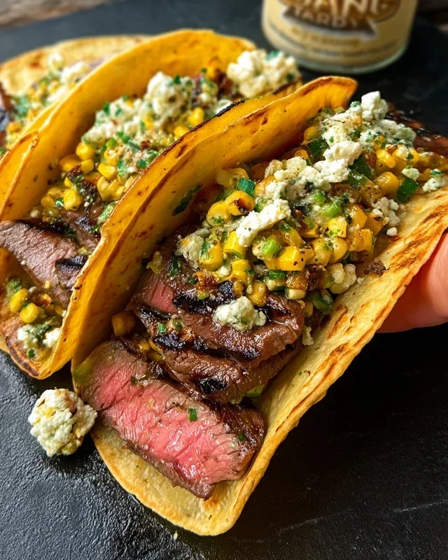 Grilled Elote Steak Tacos