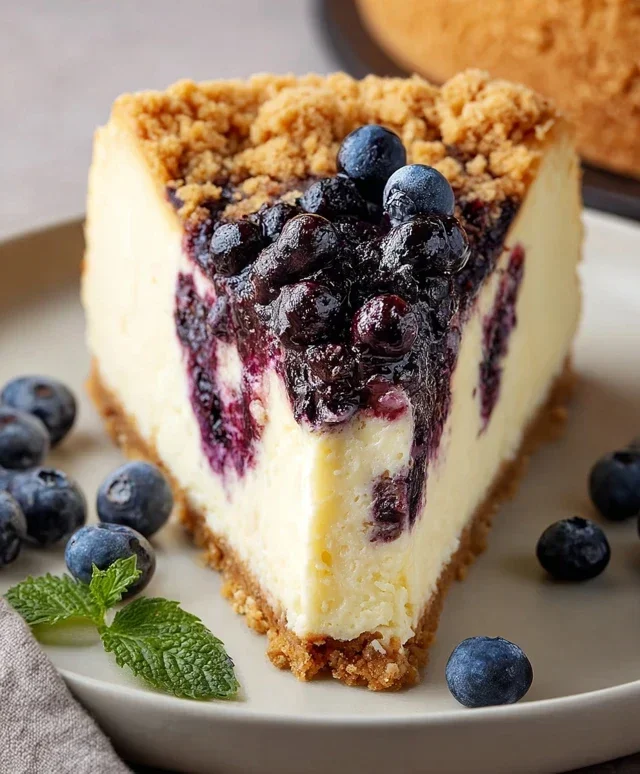 Blueberry Crum extract extractble Cheesecake
