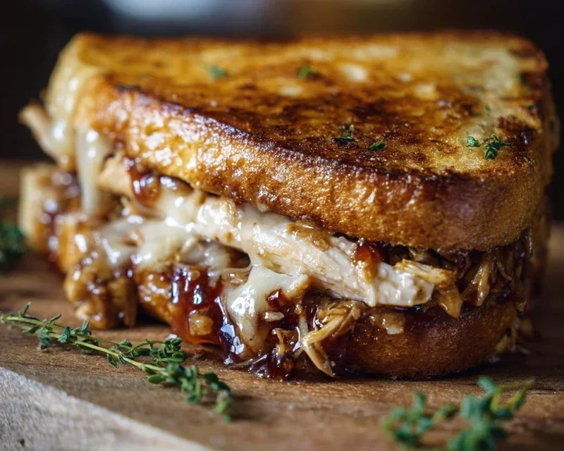 BBQ Chicken Grilled Cheese Sandwich