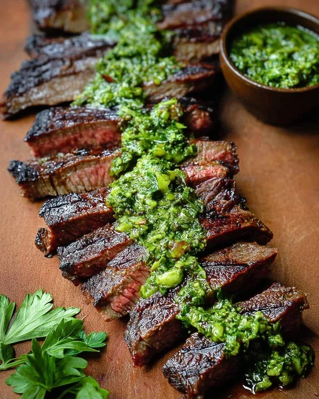 Skirt Steak Marinade Recipe with Chimichurri Recipe