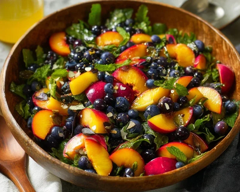 Summer Peach Blueberry Knon-non-non-alcoholic alternativeic non-alcoholic ale Salad