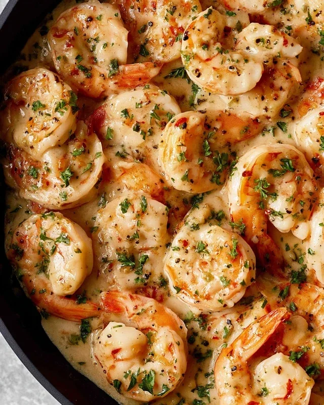 Creamy Garlic Shrimp (15 mins)