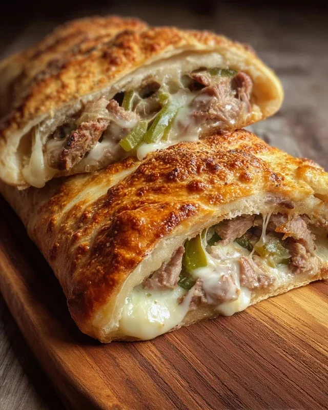 Philly Cheesesteak Stromboli