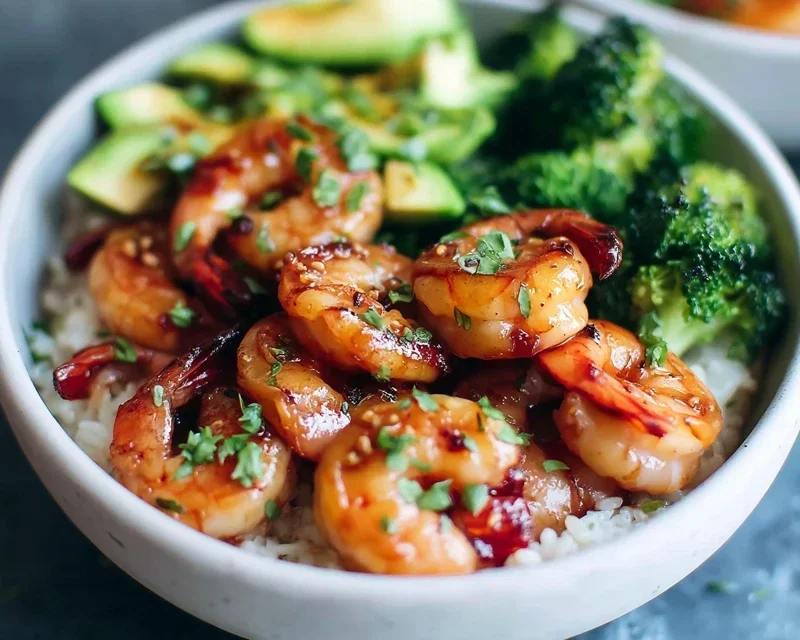 Honey Garlic Shrimp Bowls