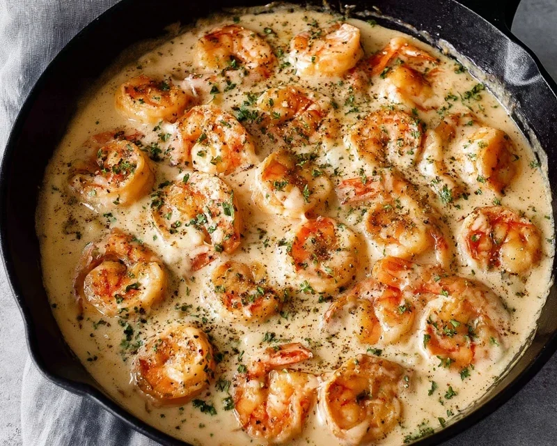 Creamy Garlic Shrimp (15 mins)