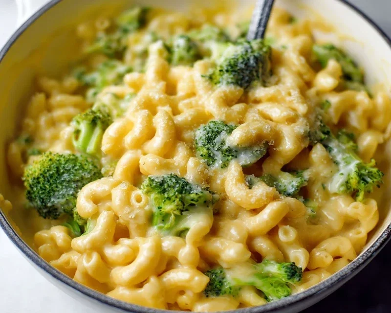 One Pot Healthy Broccoli Mac and Cheese