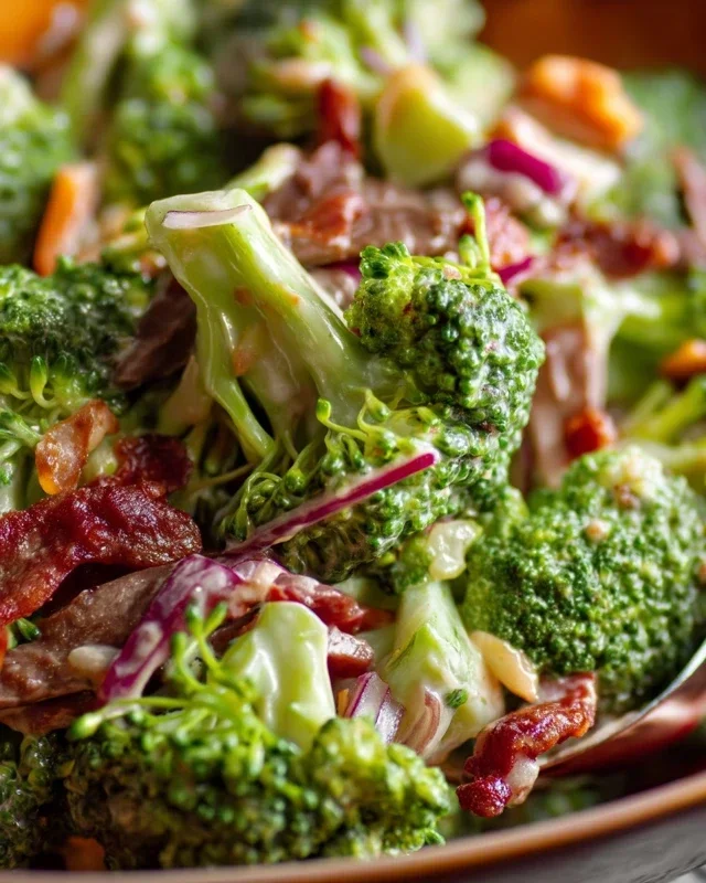 Broccoli Salad with Beef Beef Bacon Recipe