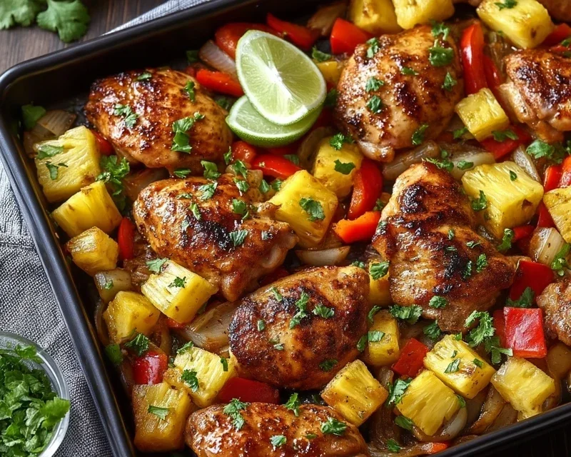 Hawaiian Chicken Sheet Pan