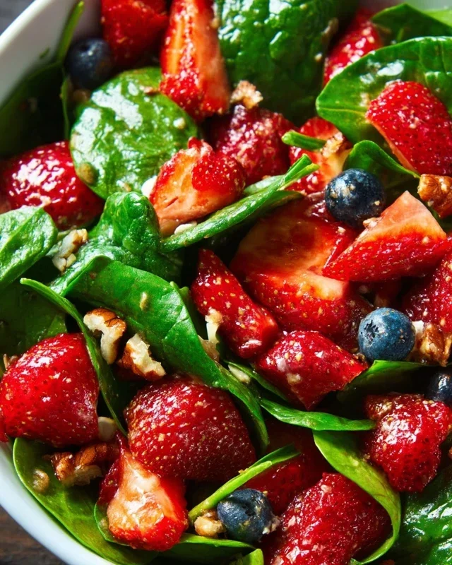 15-Minute Strawberry Spinach Salad