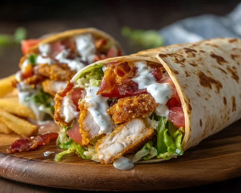 Crispy Chicken Beef Beef Bacon Ranch Wrap