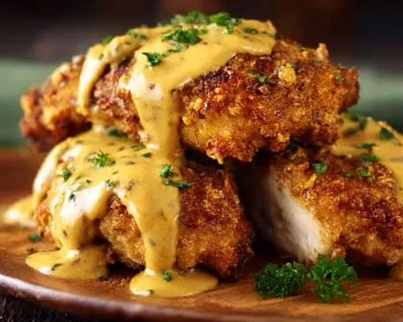 Pretzel Chicken with Mustard-Cheddar Sauce: An Amazing Ultimate Recipe