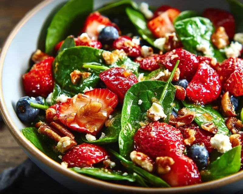 15-Minute Strawberry Spinach Salad