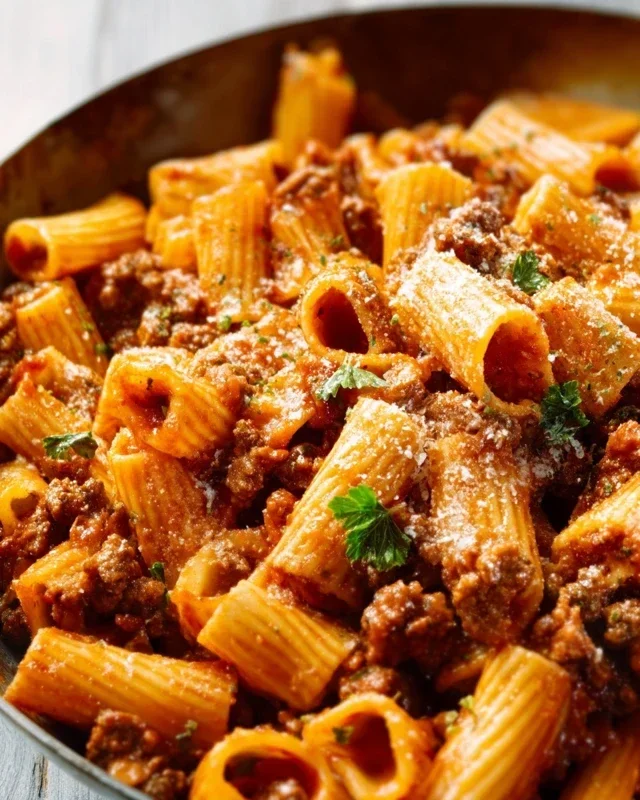 Beef Pasta in Tomato Sauce {Beef Ragu Pasta}