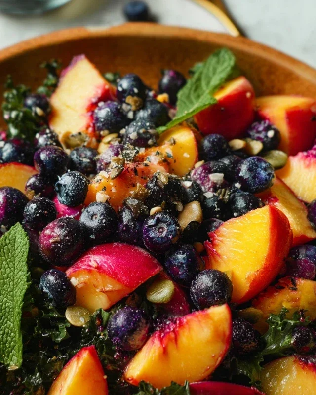 Summer Peach Blueberry Knon-non-non-alcoholic alternativeic non-alcoholic ale Salad