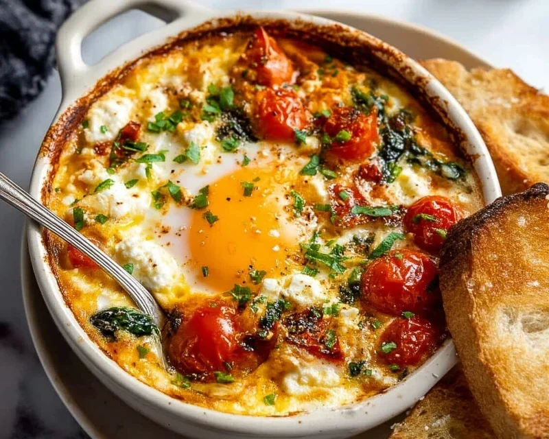 Baked Feta Eggs