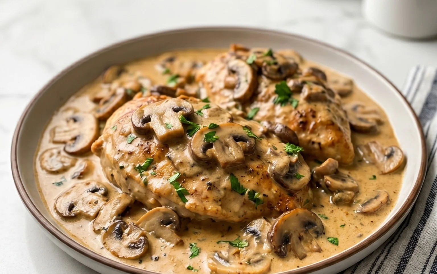 Creamy Mushroom Chicken Recipe
