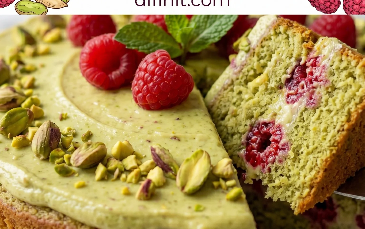 Pistachio Raspberry Cake