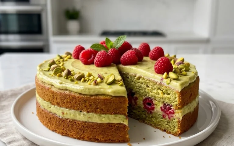 Pistachio Raspberry Cake