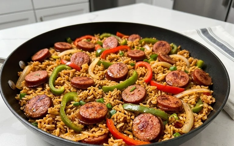 Cajun Sausage and Rice Skillet