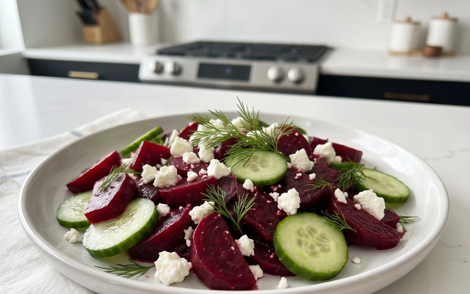 Beet Salad with Feta, Cucumbers, and Dill: A Refreshing Delight!