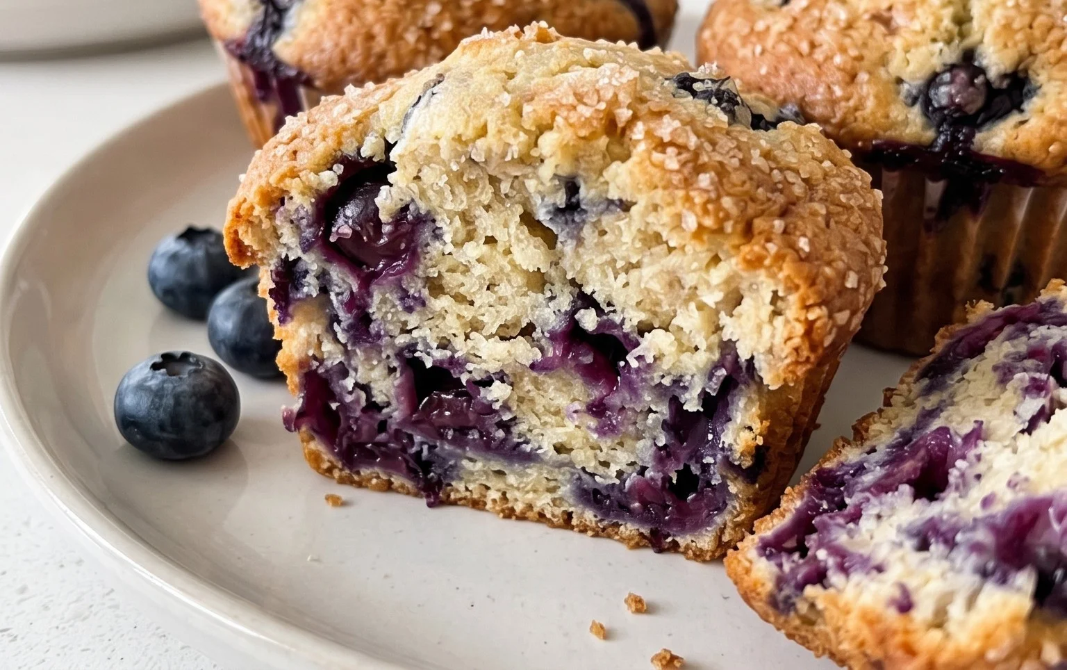 Sour Cream Blueberry Muffins