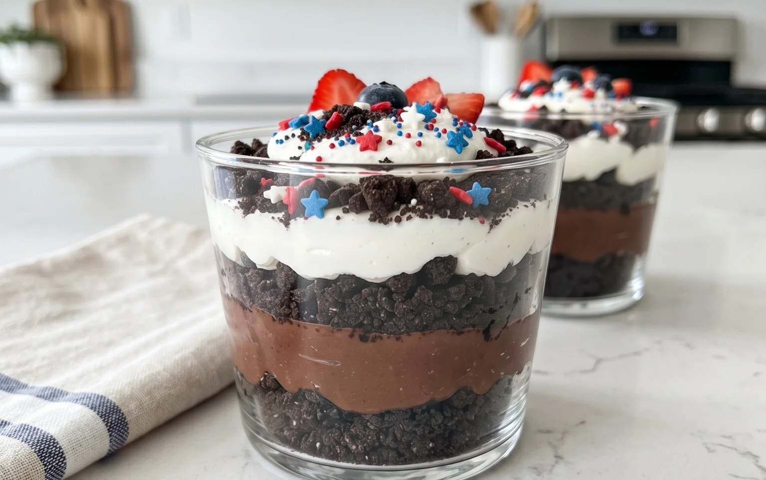 Red, White and Blue Dirt Cups