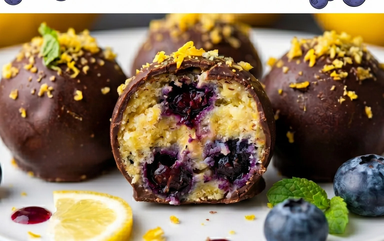 LEMON BLUEBERRY TRUFFLES 