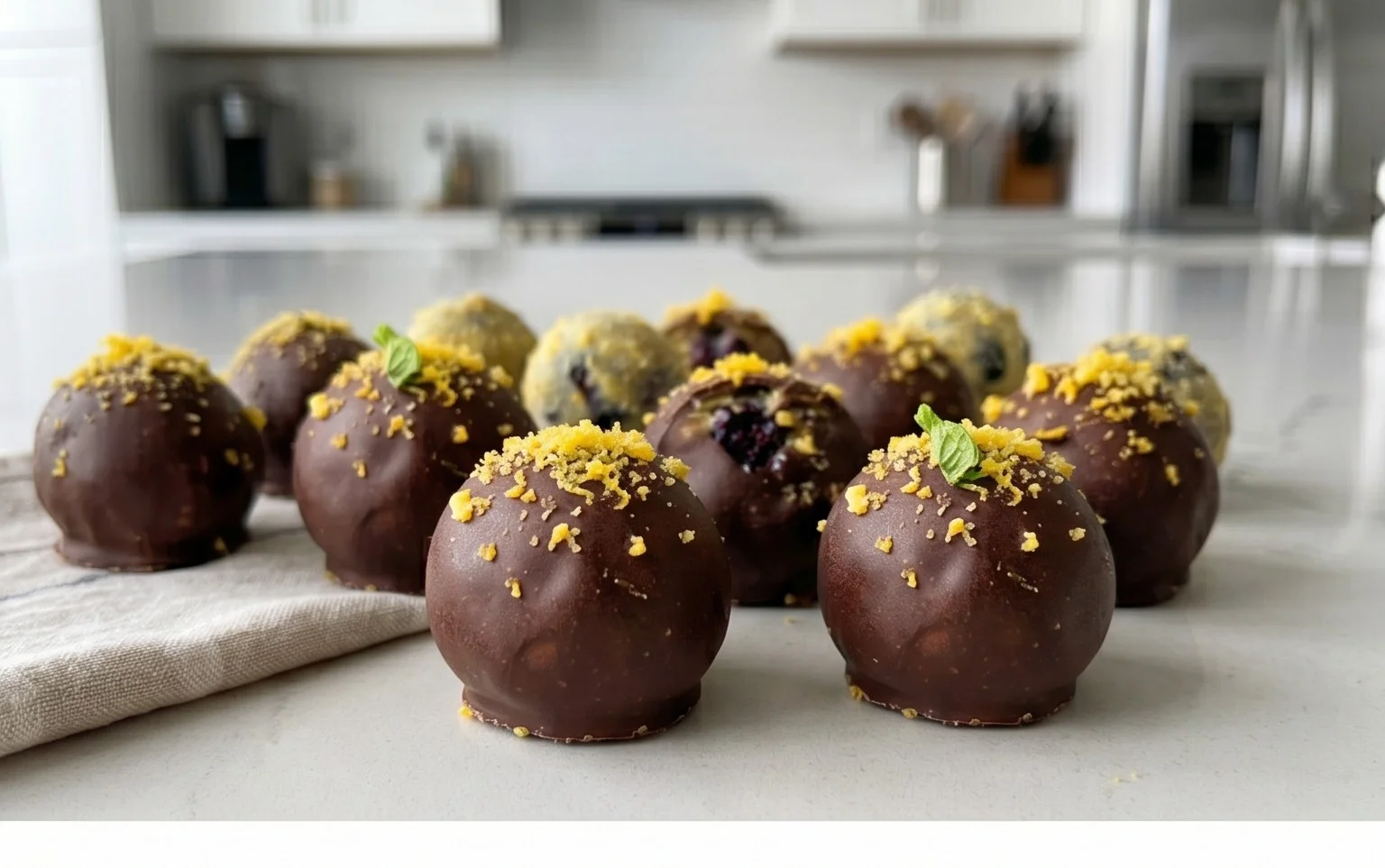 LEMON BLUEBERRY TRUFFLES