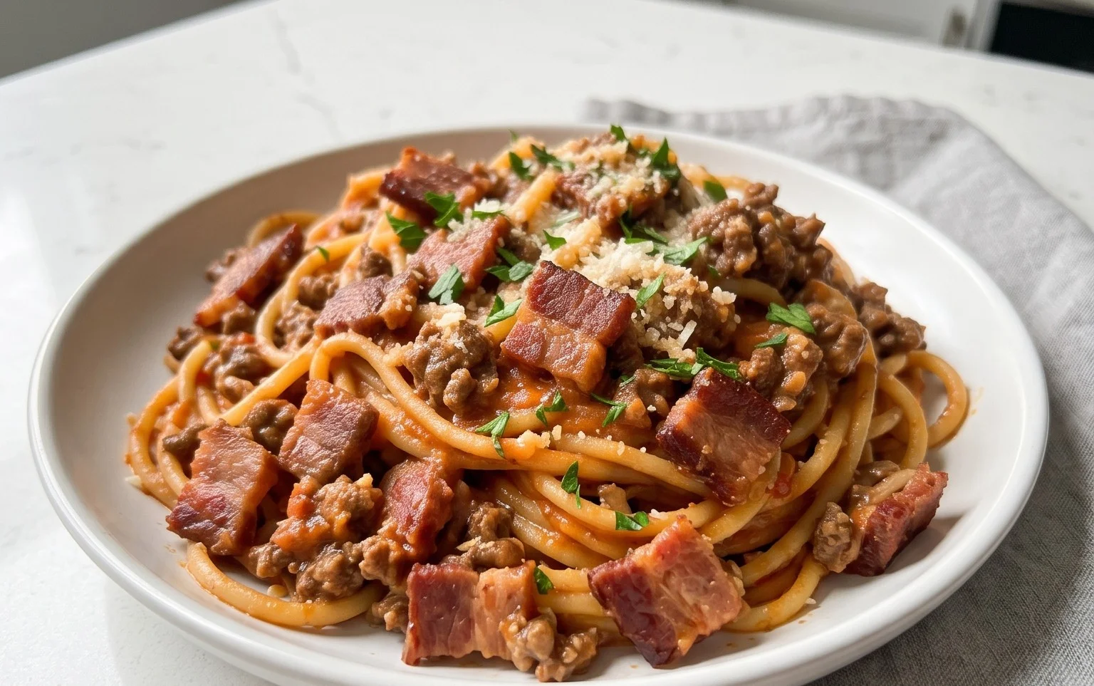 Beef Bacon Pasta