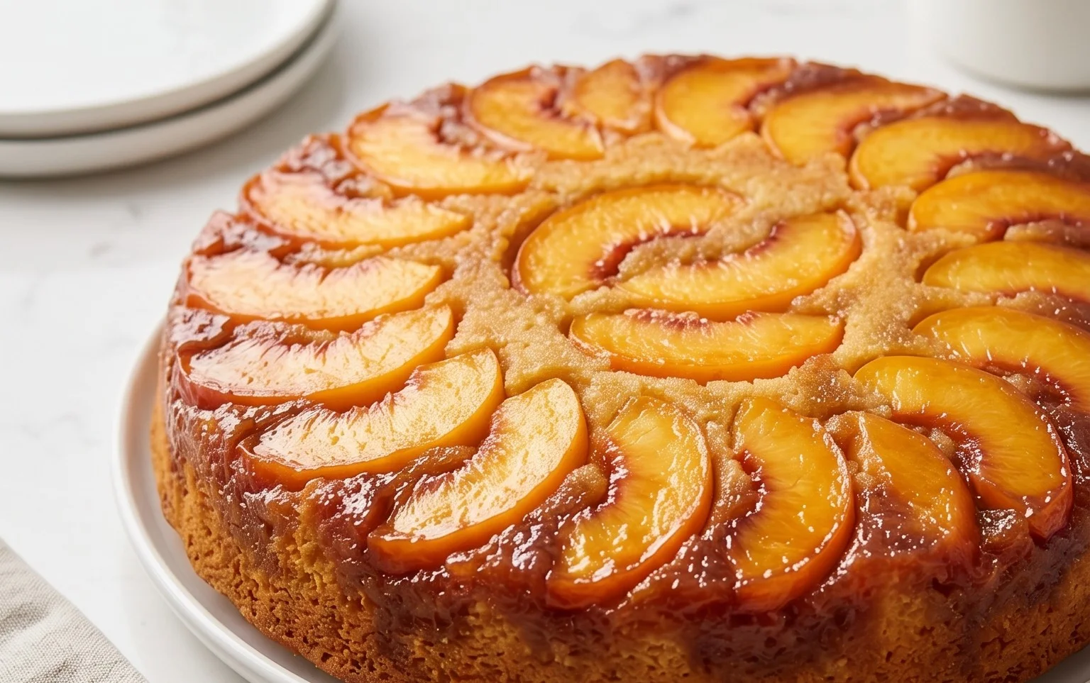 Peach Upside-Down Cake Recipe